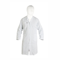 Халат лабораторный, мужской, размер M (54-56), белый цвет, полиэстер/хлопок, 1 шт