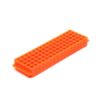 Штатив для хранения микропробирок 1,5/2,0 мл, на 80 мест, оранжевый цвет, полипропилен, 1 шт
