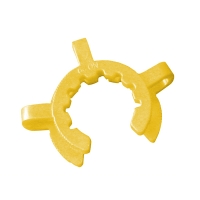 Зажим для фиксации конических шлифовых соединений лабораторной посуды, диаметр 14/23, желтый цвет, POM, 10 шт 