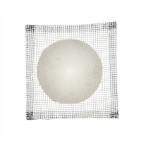 Сетка проволочная 100×100 мм, огнеупорная, с кругом посередине, железо/керамика, 1 шт 