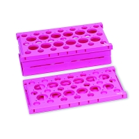 Штатив Pop-Up Rack (раздвижной) для пробирок (21*15 и 12*50 мл), розовый, 1 шт