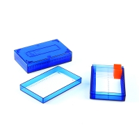 Контейнер для предметных стекол для хранения при ультранизких температурах до -80° C, 25×75 мм, синий, 25 мест