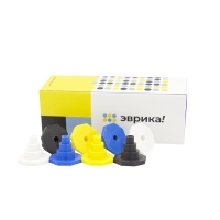 Адаптер Эврика A-assortment-010 для колонок: SPE, MIP и иммуноаффинных,, ассорти (белый, черный, желтый, синий), 10 шт