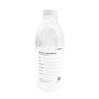 Бутыль Эврика OP0102-500 с тиосульфатом натрия для отбора проб воды, асептическая, с полем для записей, без градуировки, круглая, 500 мл, 10 шт